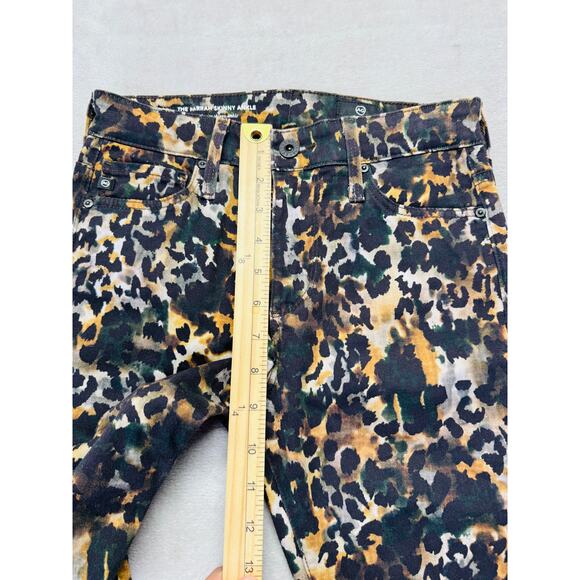 Adriano Goldschmied Pants Womens 25R Leopard Print Farrah Skinny Ankle Mid Rise - Picture 12 of 14
